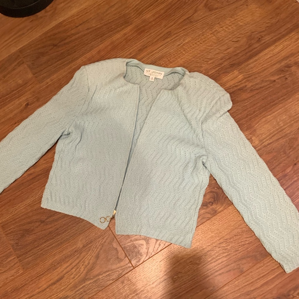St. John light blue 3 piece day suit.
